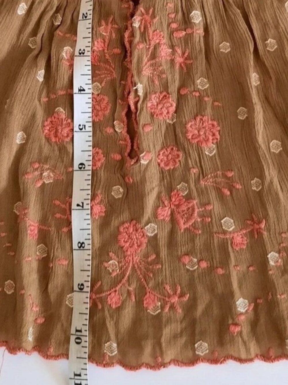 Free People Hearts Rising Embroidered Top & Pants In Moss Size M NWT - Picture 8 of 11